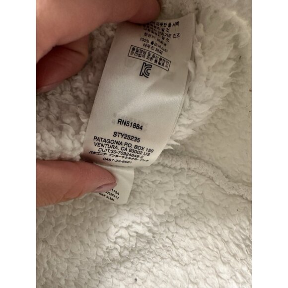 Patagonia Women's Los Gatos 1/4 Zip Pullover Jacket Sweater Small Ivory White - Picture 6 of 13